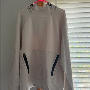 tek gear light taupe hoodie with black toggles